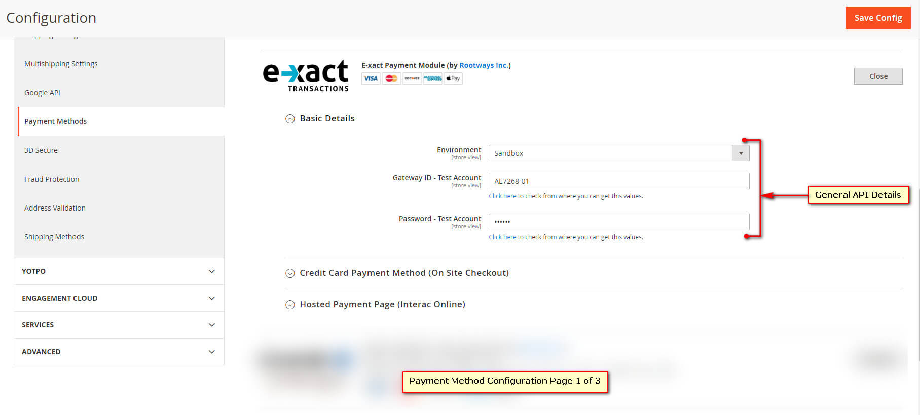 Magento 2 E-xact payment gateway