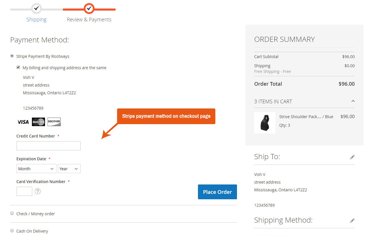 Magento 2 Stripe Payment Module