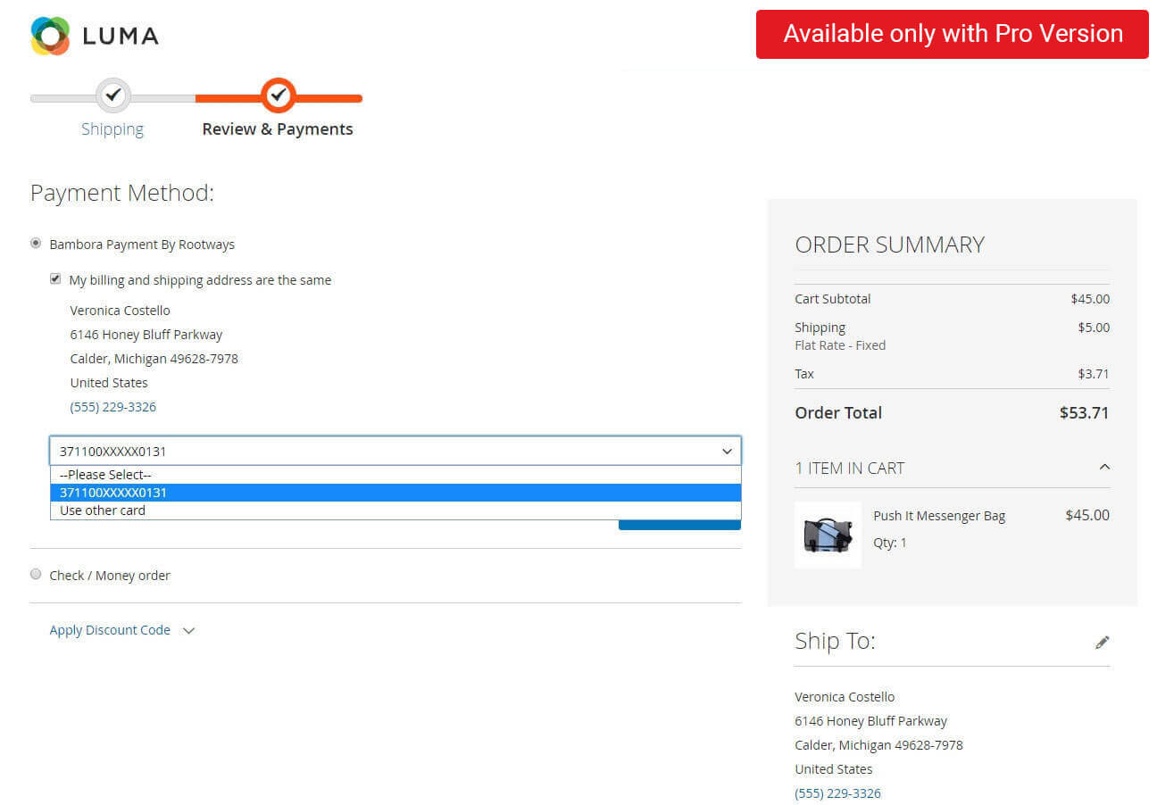 Bambora Payment Extension for Magento 2