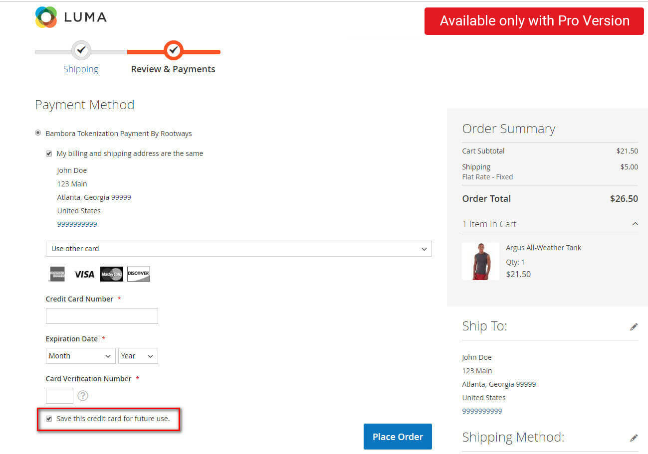 Bambora Payment Extension for Magento 2