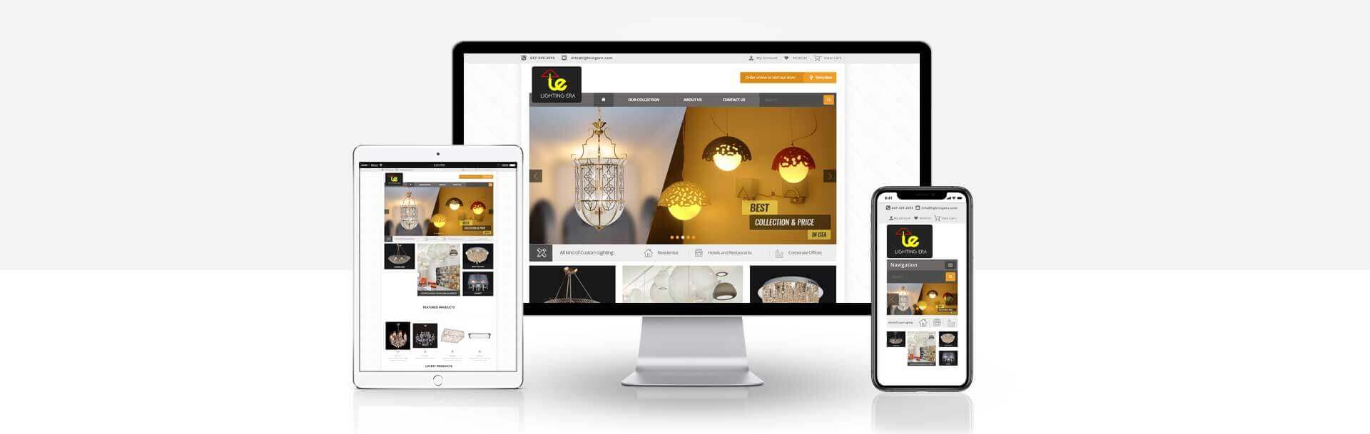 Magento lighting collection website