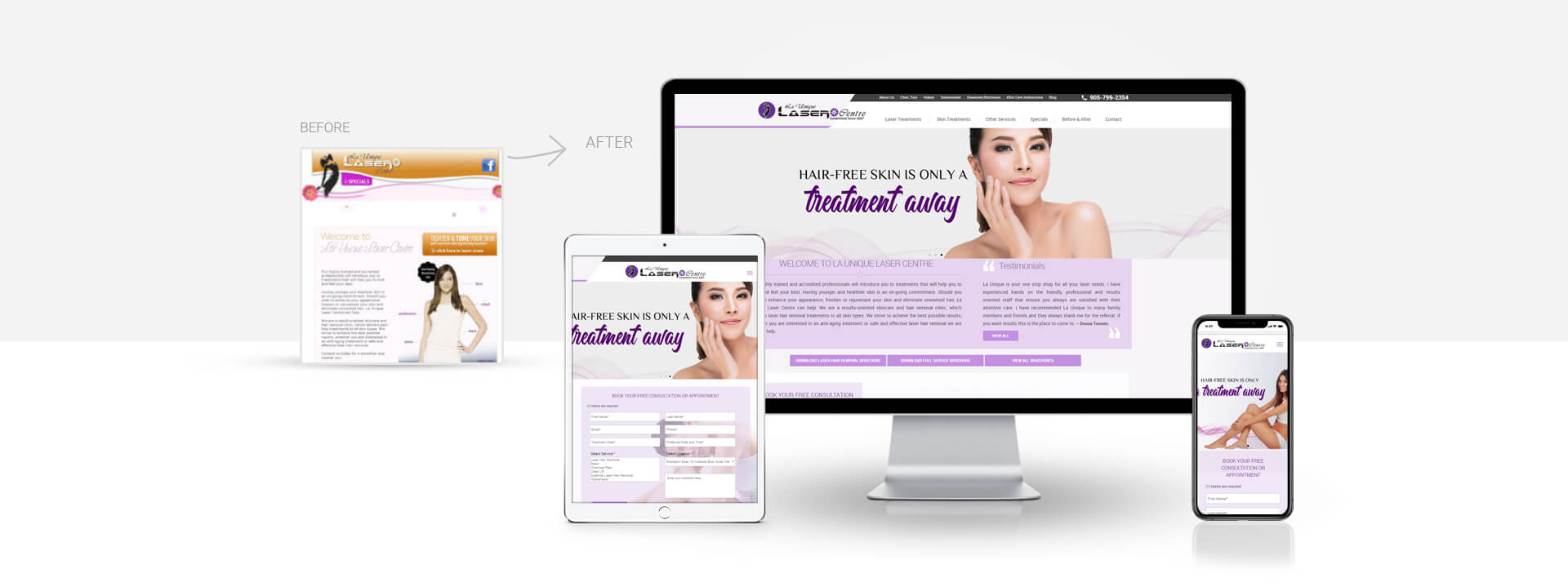 Wordpress beauty and laser center website