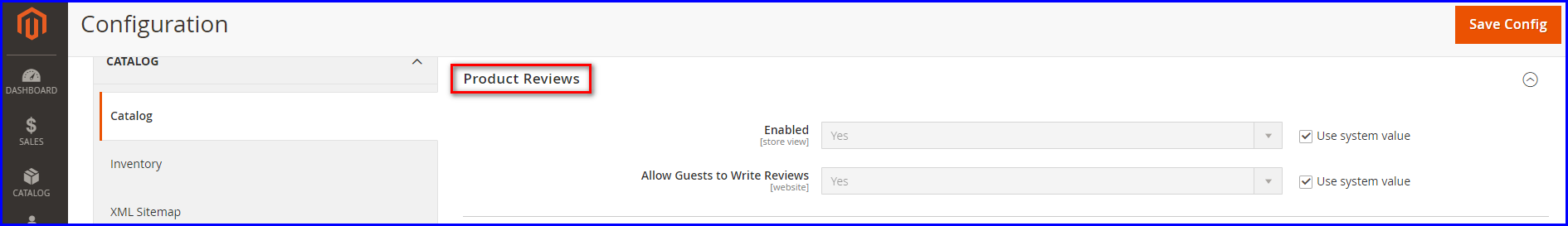 How to enable and disable product review from Magento admin
