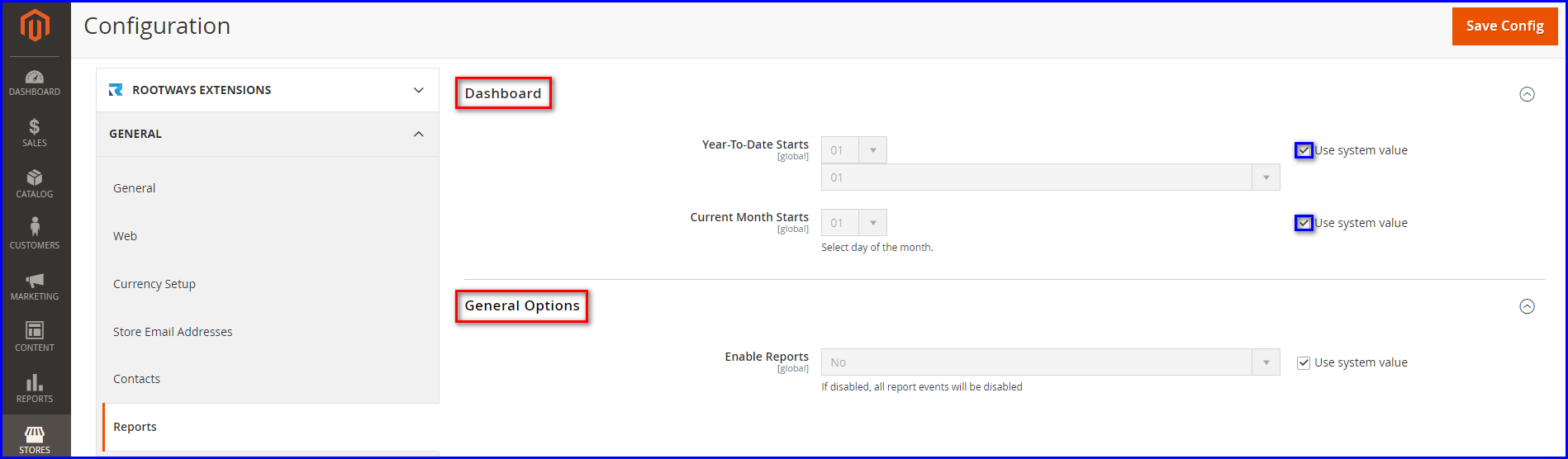 How to Disable Reports